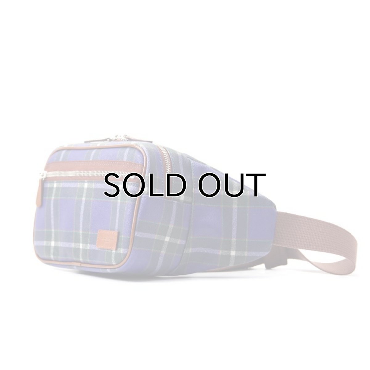 神戸タータン ウエストバッグ メンズ タータンチェック ブルー 神戸タータングッズ