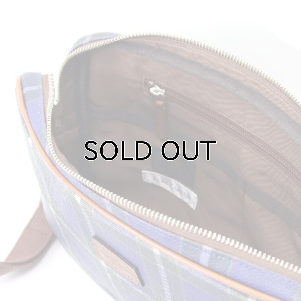 神戸タータン クラッチバッグ クラッチショルダーバッグ メンズ タータンチェック ブルー 神戸タータングッズ