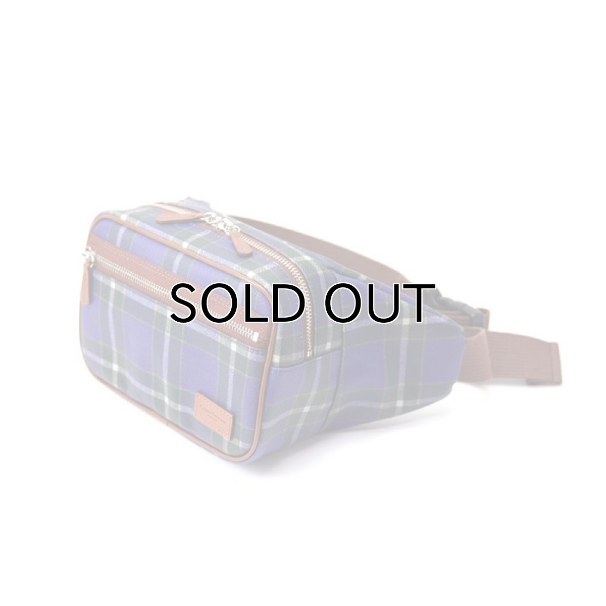 神戸タータン ウエストバッグ メンズ タータンチェック ブルー 神戸タータングッズ