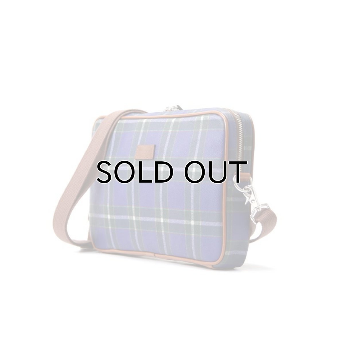 神戸タータン クラッチバッグ クラッチショルダーバッグ メンズ タータンチェック ブルー 神戸タータングッズ