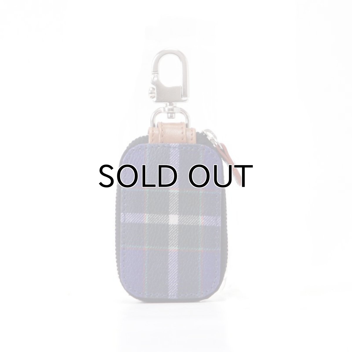 神戸タータン スマートキーケース キーケース タータンチェック ブルー 神戸タータングッズ