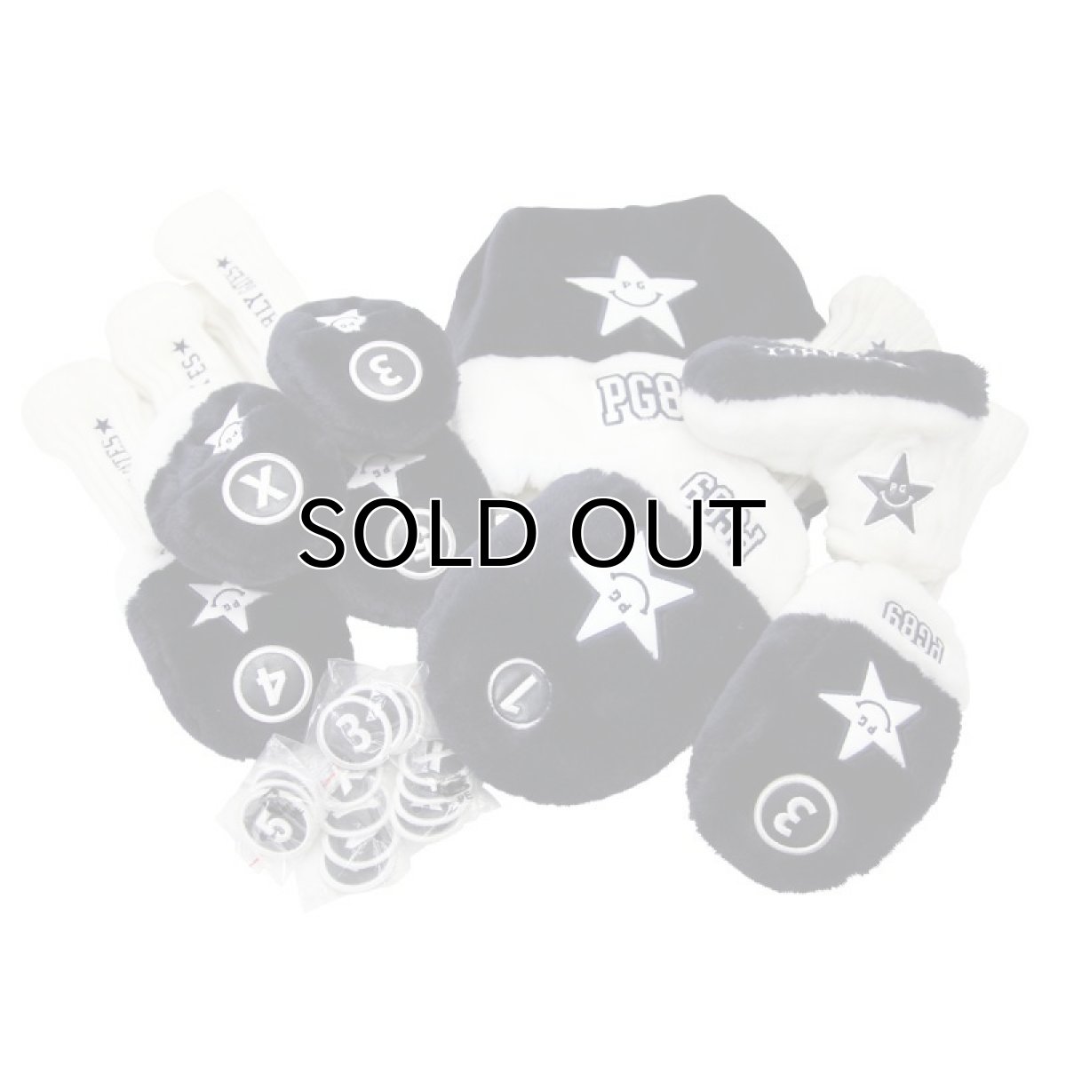 正規品/パーリーゲイツ/スターキャディーバック+ヘッドカバー8点セット